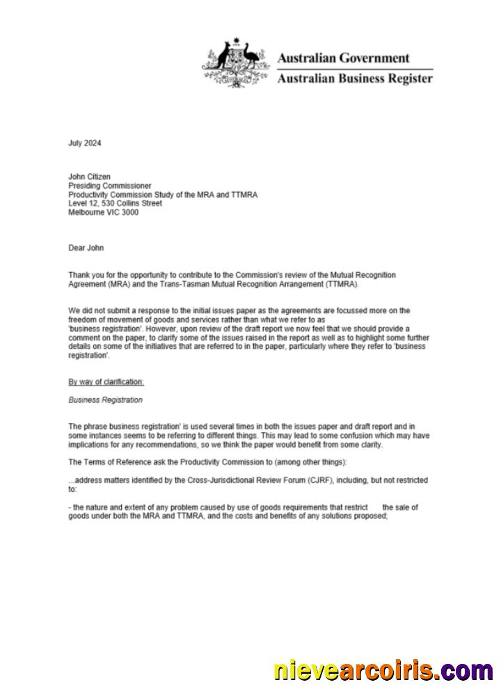 Australia certificate of company registration